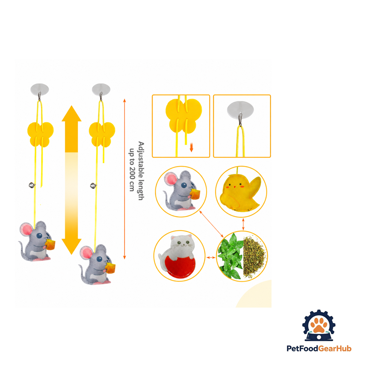 PetFoodGearHub Hanging Interactive Cat Toy Set - product image 3