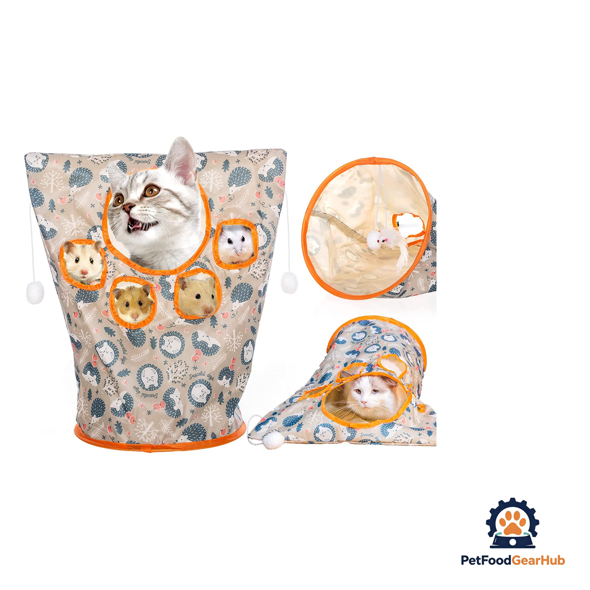 PetFoodGearHub Interactive Cat Tunnel with Balls and Peephole for Exercise and Play - product image 2