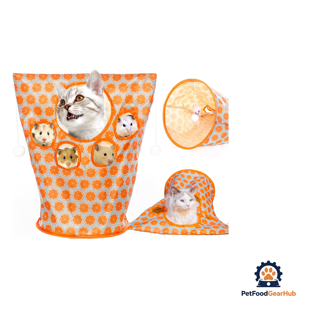 PetFoodGearHub Interactive Cat Tunnel with Balls and Peephole for Exercise and Play - product image 3
