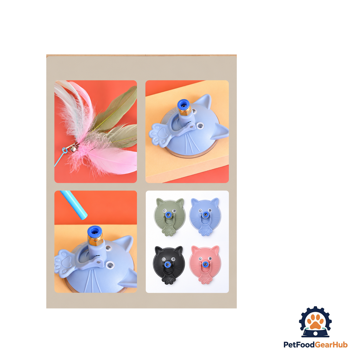 PetFoodGearHub Interactive Feather Cat Teaser with Suction Cup Base - product image 3