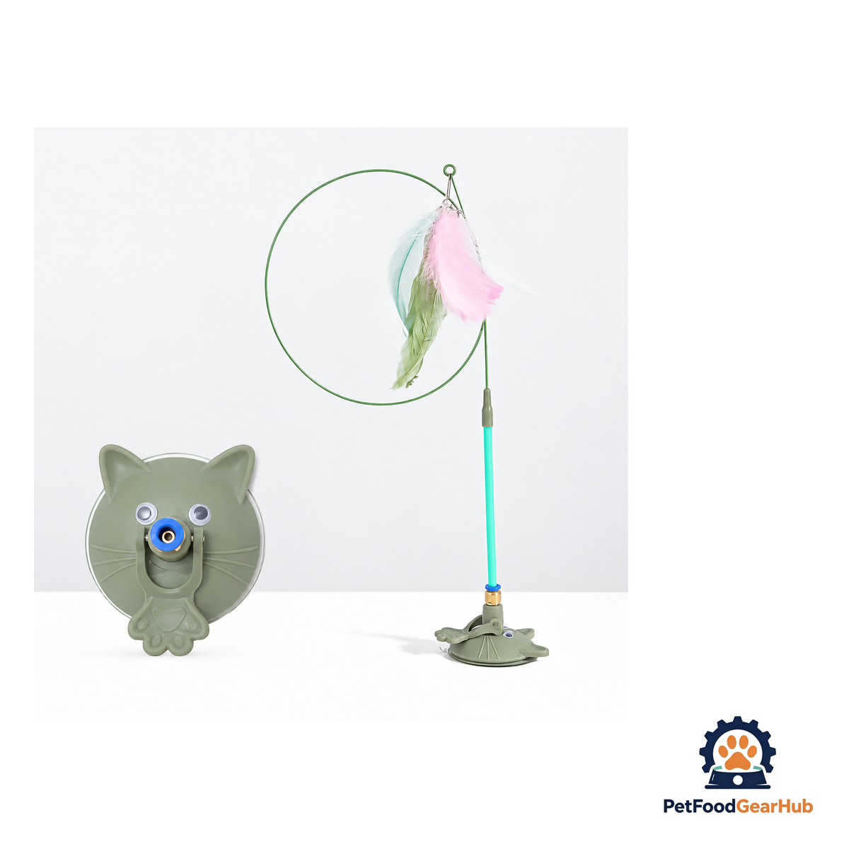 PetFoodGearHub Interactive Feather Cat Teaser with Suction Cup Base - product image 8