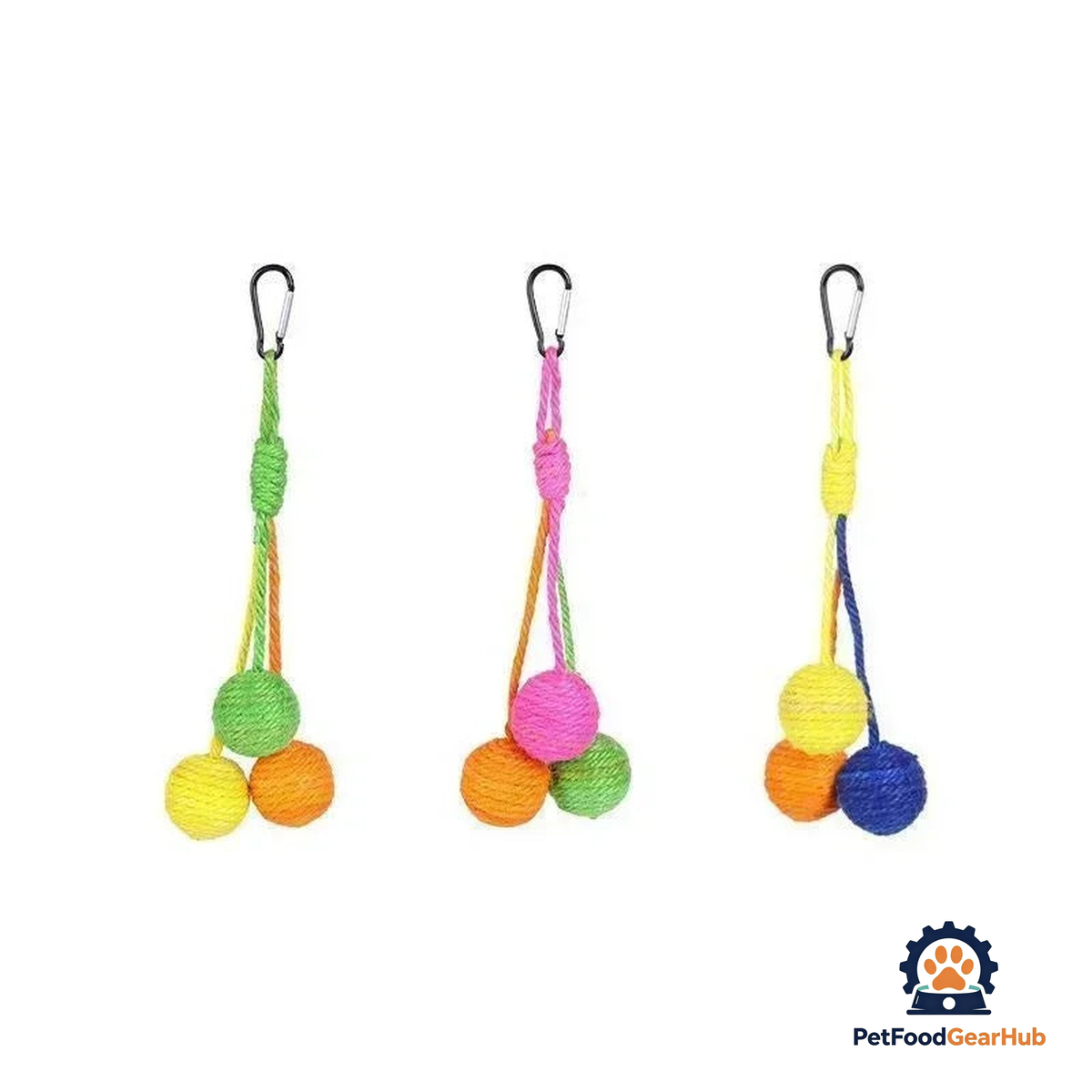 PetFoodGearHub Hanging Sisal Cat Toy with Bells - product image 3