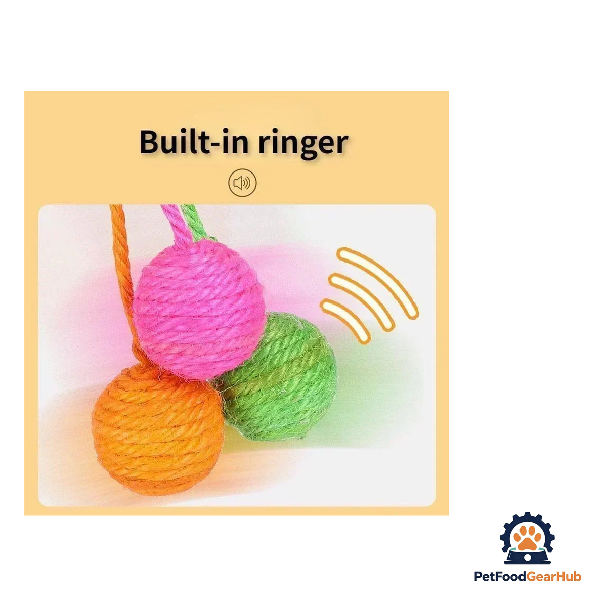 PetFoodGearHub Hanging Sisal Cat Toy with Bells - product image 5