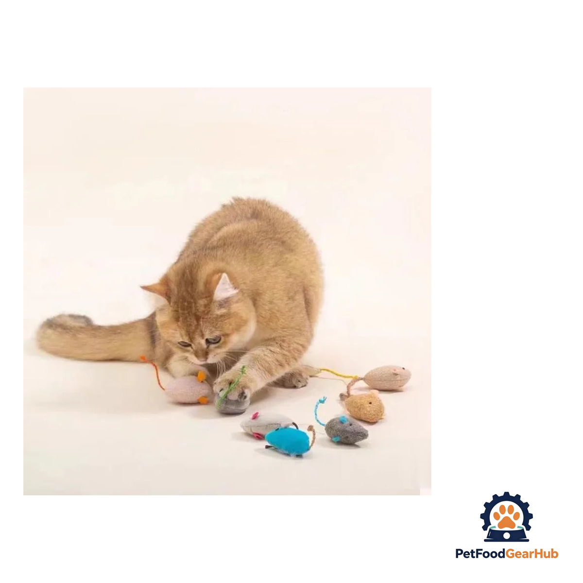 PetFoodGearHub Plush Mouse Cat Toy Set - 3 Pieces - product image 2