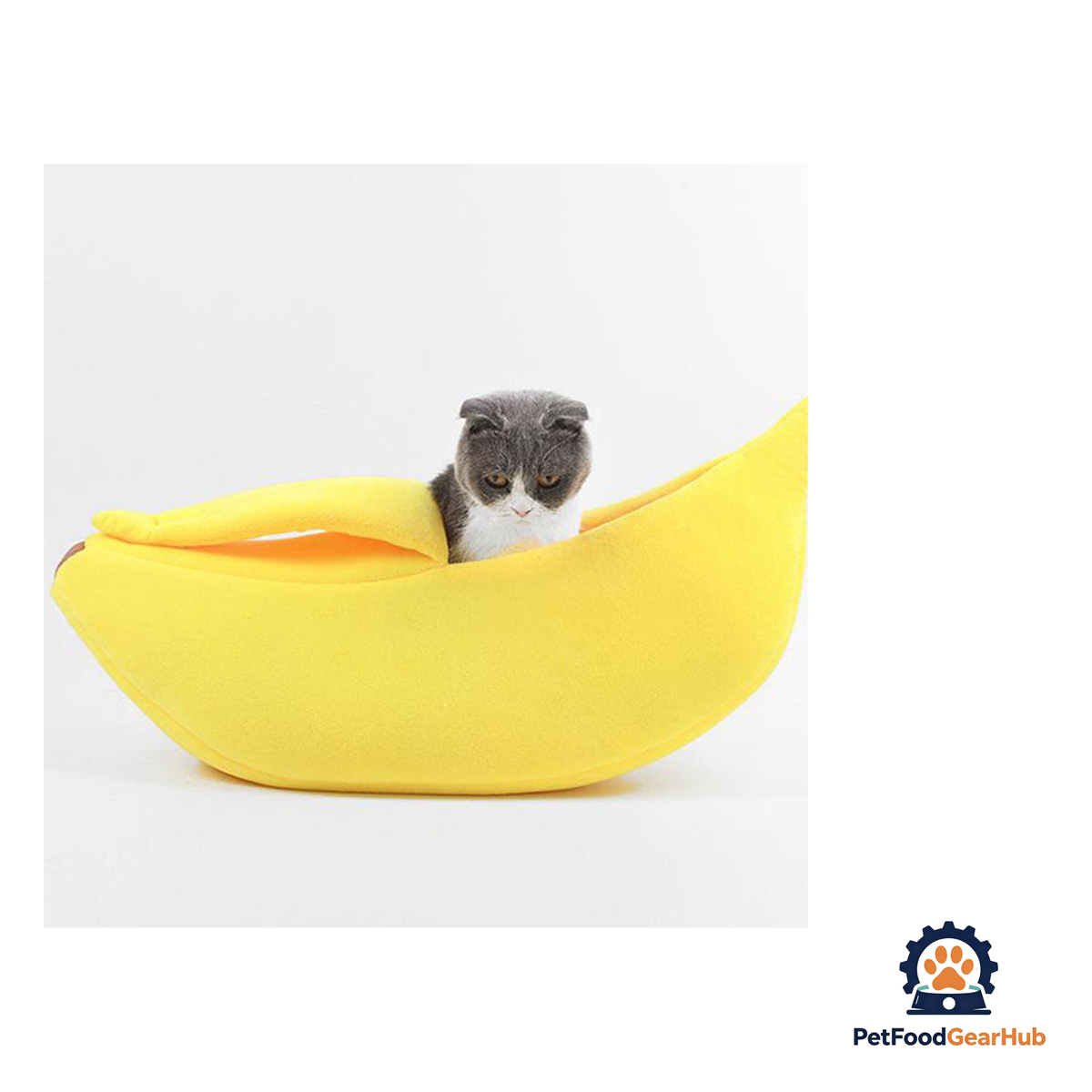 PetFoodGearHub Cozy Banana-Shaped Cat Bed - product image 2