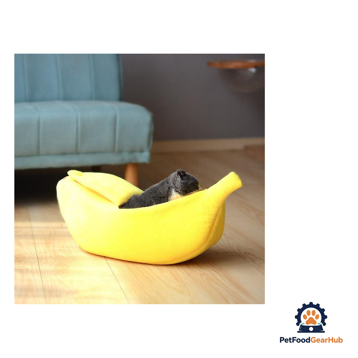 PetFoodGearHub Cozy Banana-Shaped Cat Bed - product image 6