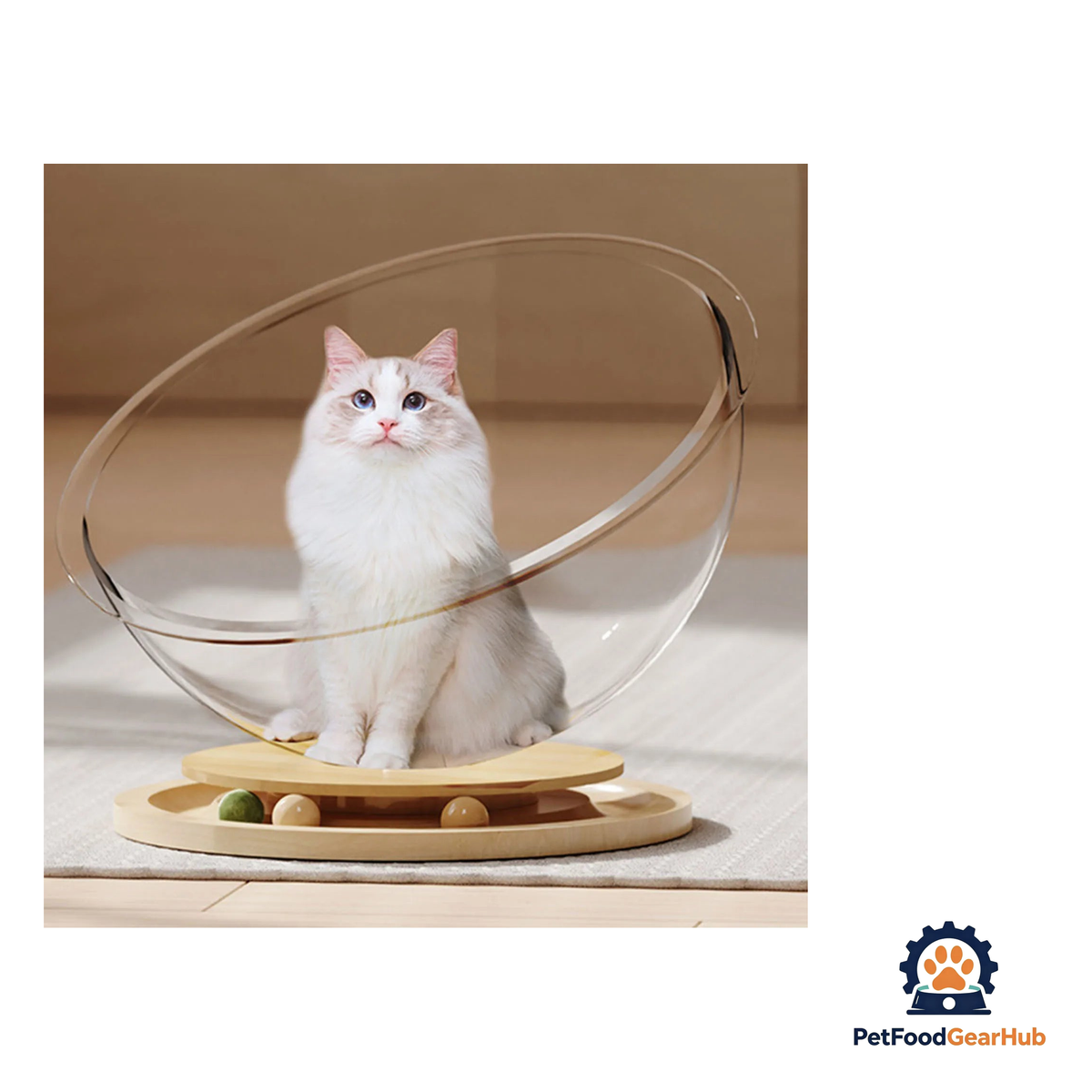 PetFoodGearHub Space Capsule Cat Bed with Toy Carousel - product image 4