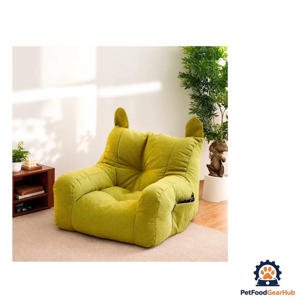 PetFoodGearHub Cute & Soft Cat Ear Pet Sofa - product image 4