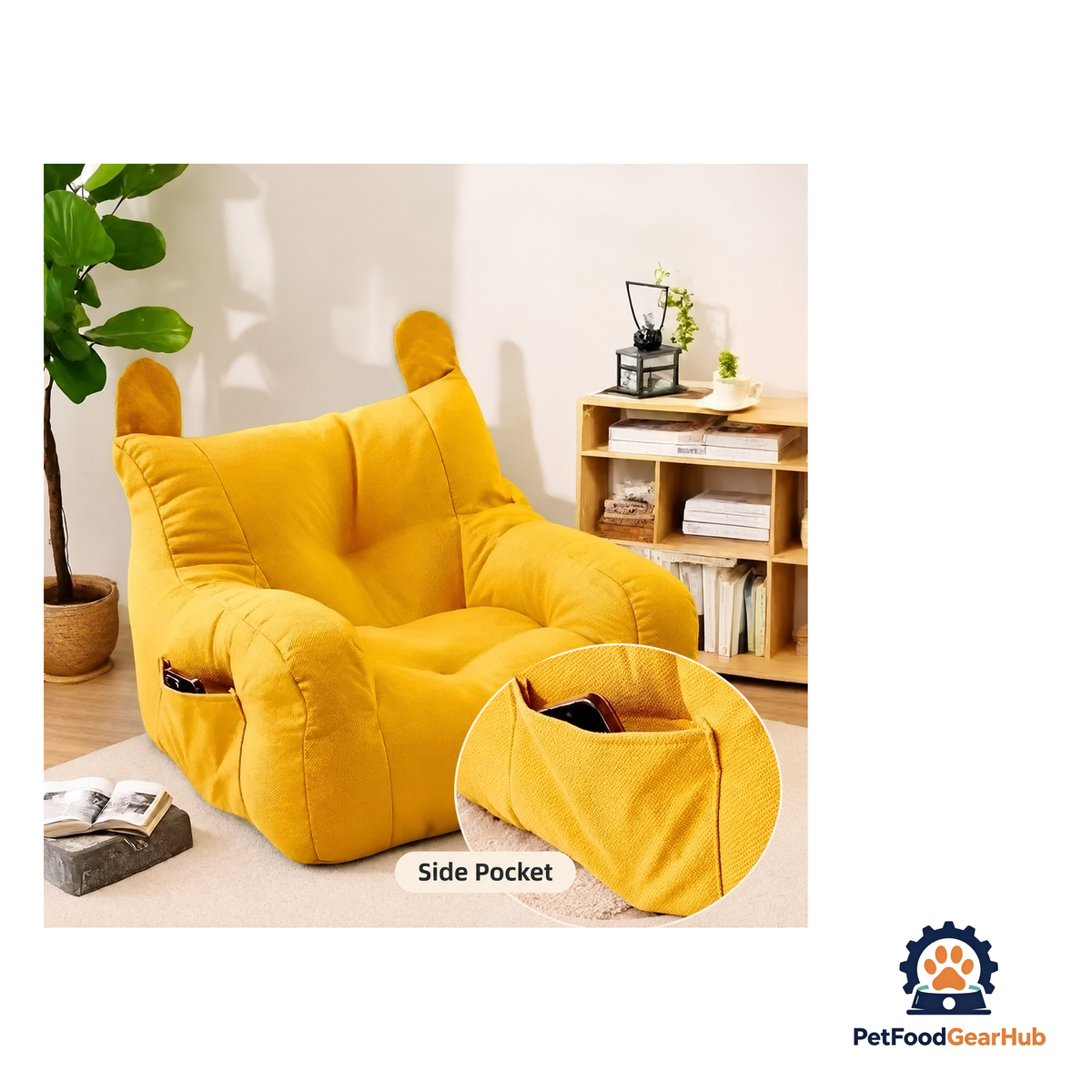PetFoodGearHub Cute & Soft Cat Ear Pet Sofa - product image 5