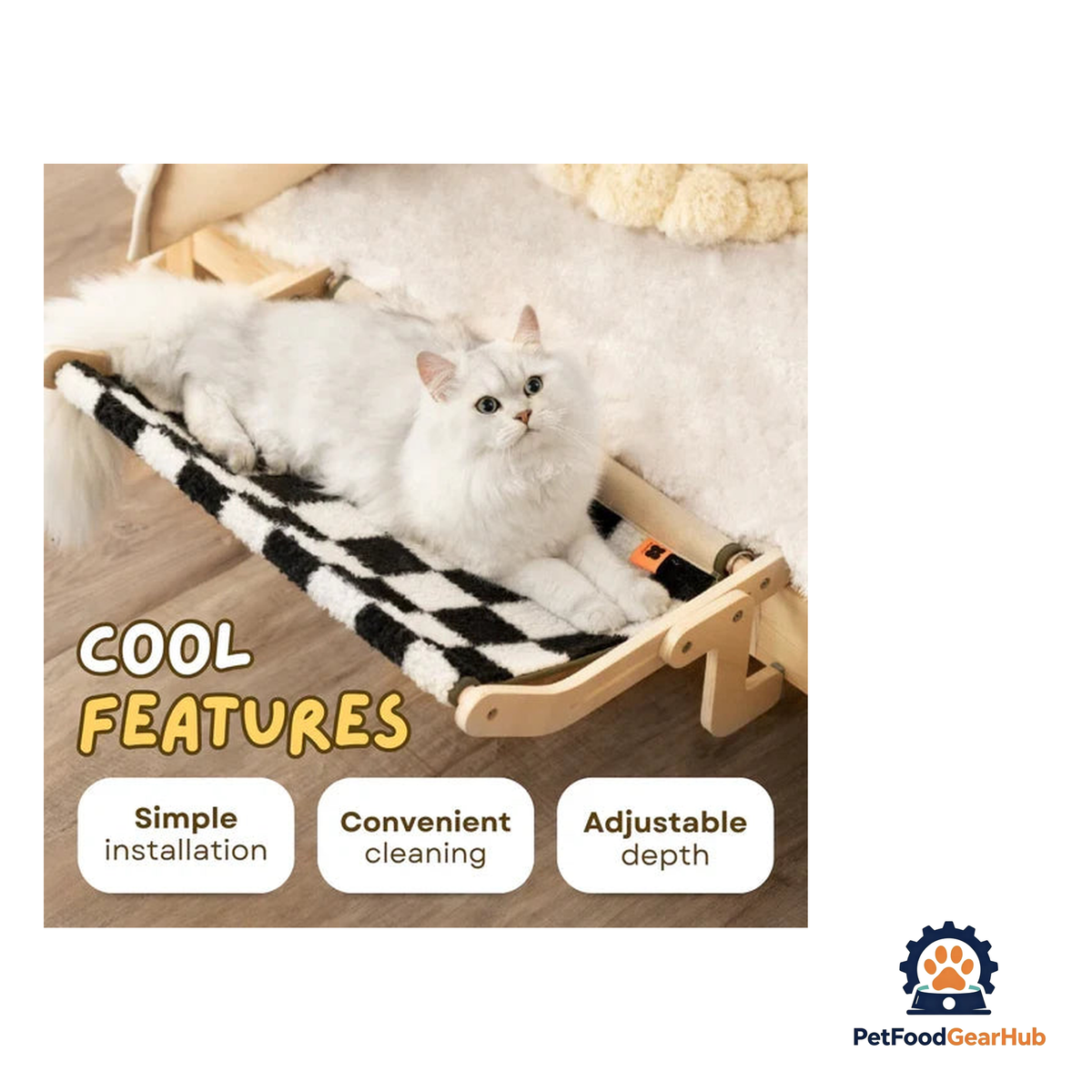 PetFoodGearHub Cozy Cat Bedside Hammock - product image 2