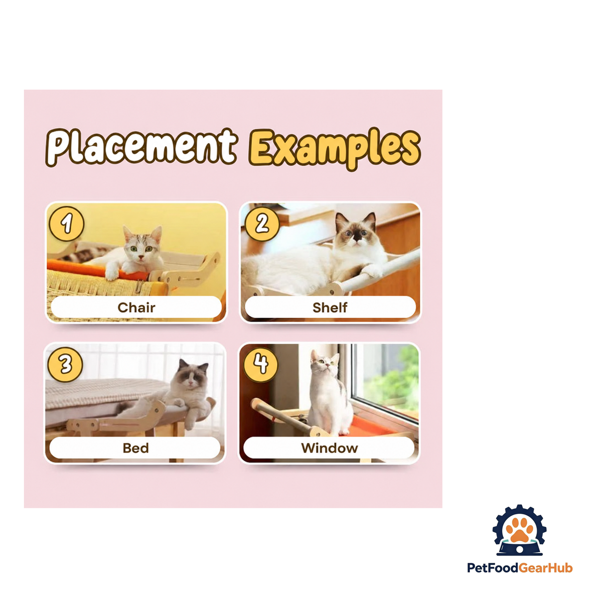 PetFoodGearHub Cozy Cat Bedside Hammock - product image 3