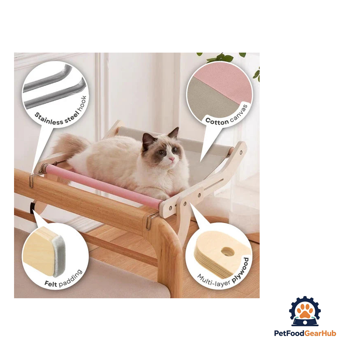 PetFoodGearHub Cozy Cat Bedside Hammock - product image 5