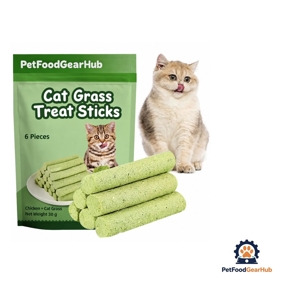 PetFoodGearHub Cat Grass Teething Stick - product image 2
