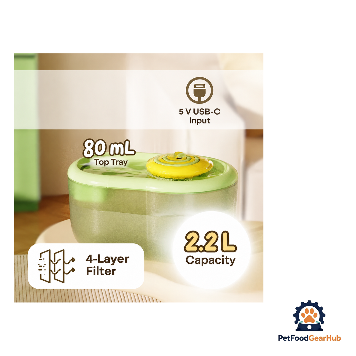PetFoodGearHub Cat Water Fountain - product image 2