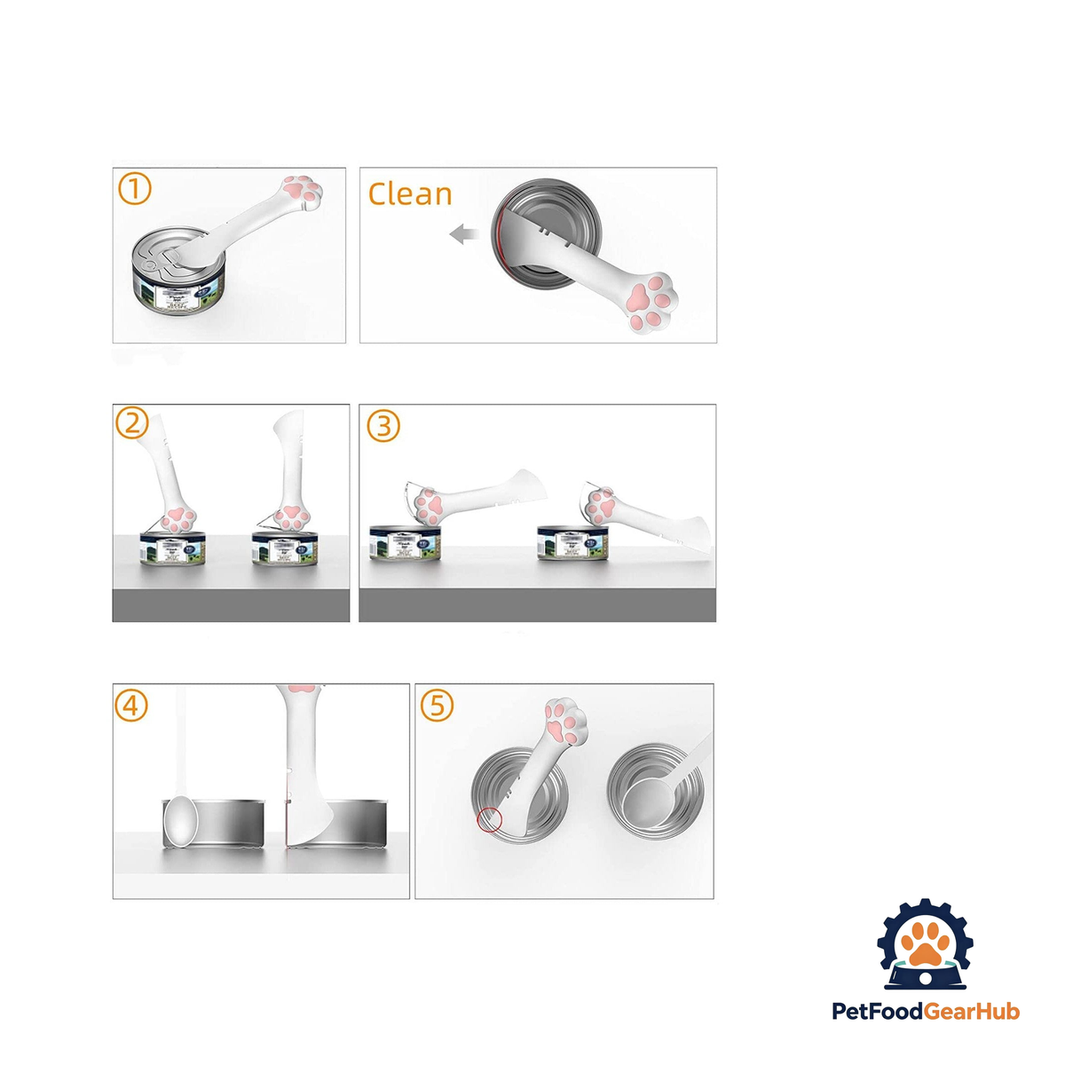 PetFoodGearHub Pet Food Can Lid Opener and Scooper with Silicone Lid Cover Set - product image 5