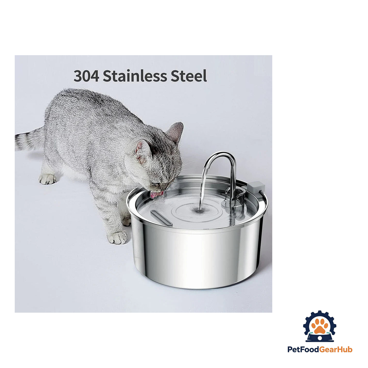 PetFoodGearHub Stainless Steel Automatic Pet Water Fountain - product image 2