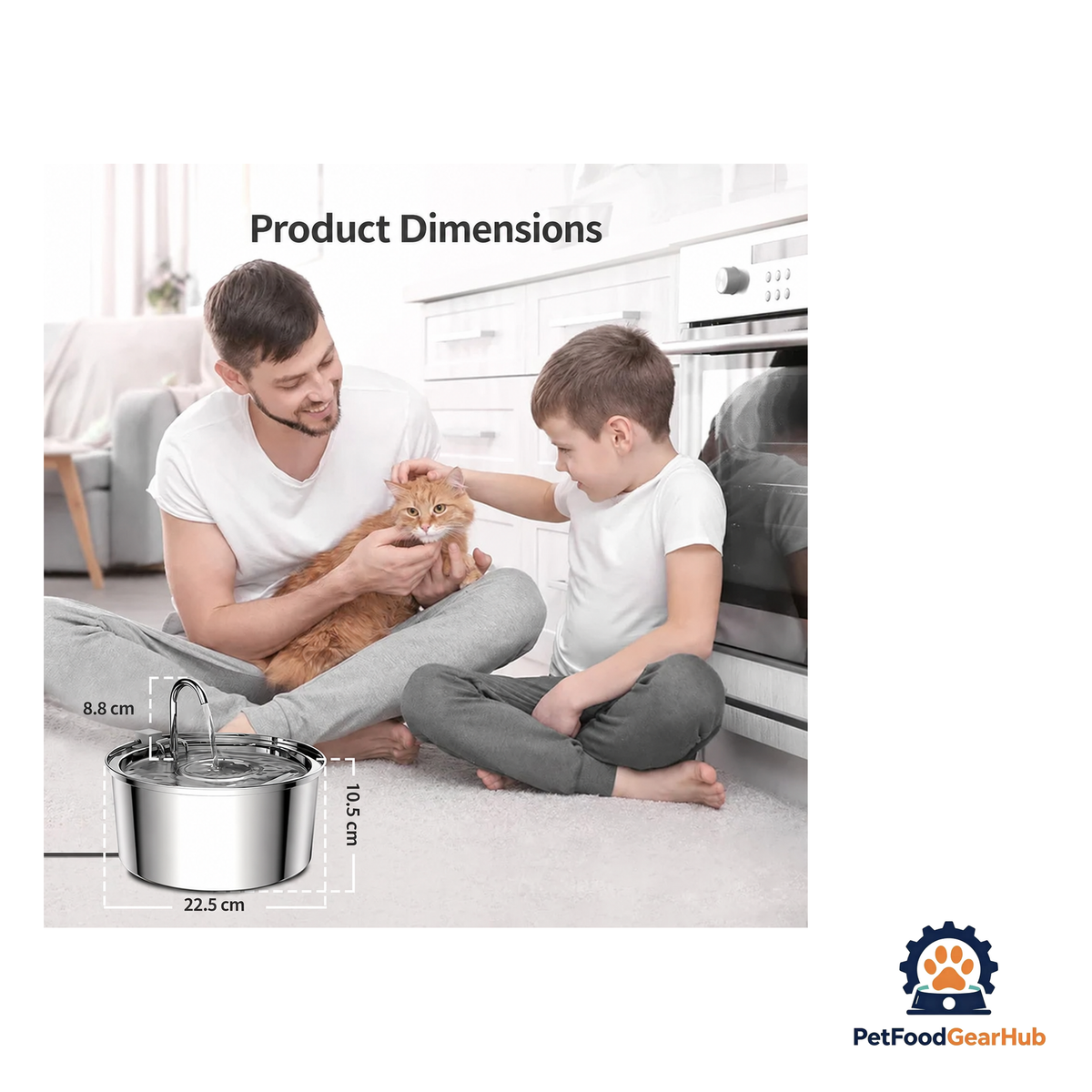 PetFoodGearHub Stainless Steel Automatic Pet Water Fountain - product image 4