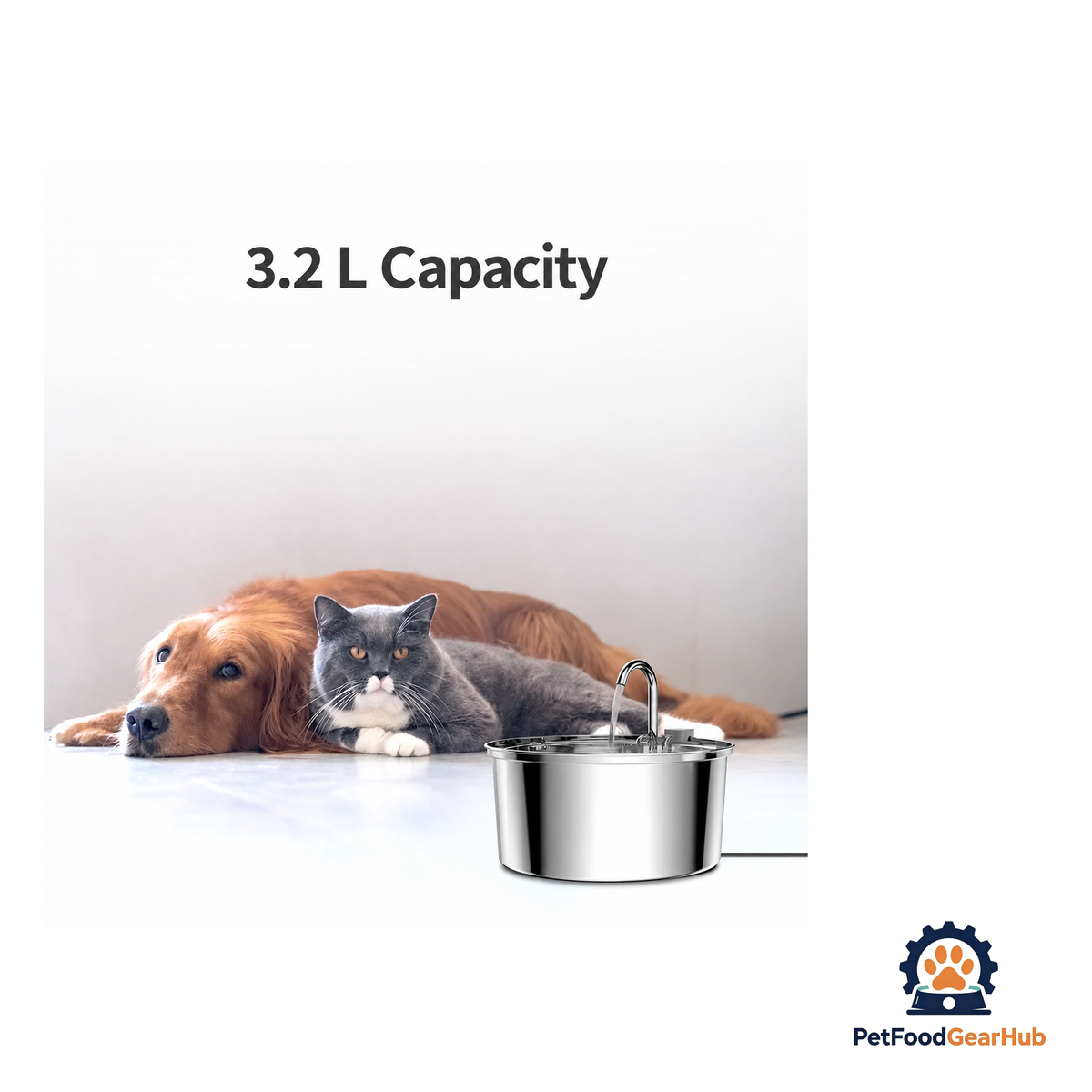 PetFoodGearHub Stainless Steel Automatic Pet Water Fountain - product image 6