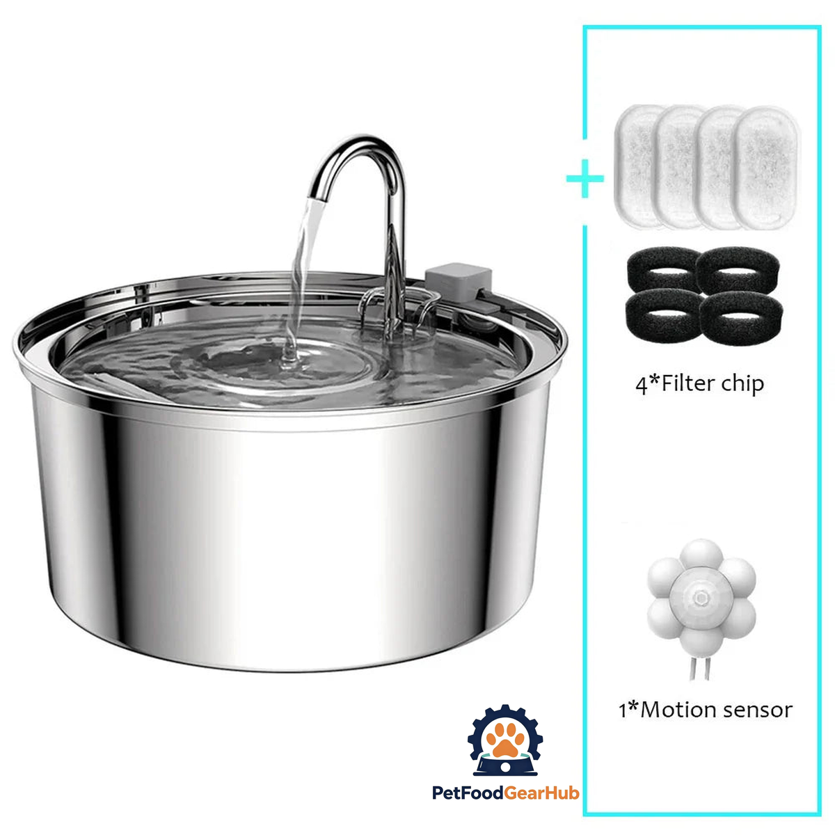 PetFoodGearHub Stainless Steel Automatic Pet Water Fountain - product image 7