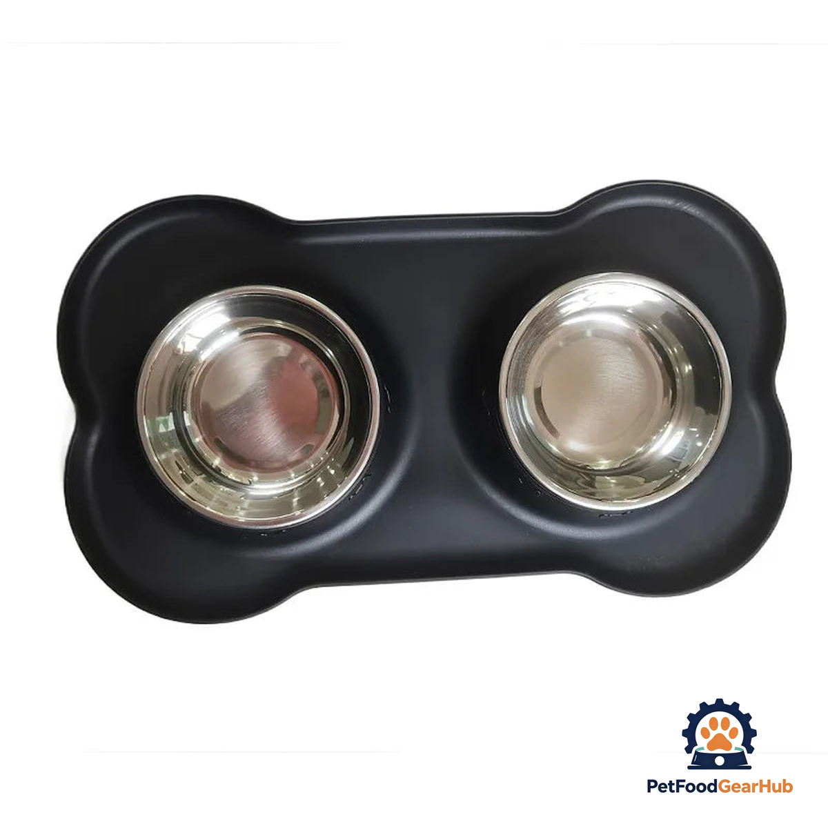 PetFoodGearHub Stainless Steel Double Pet Bowl with Non-Slip Anti-Overflow Silicone Base - product image 6