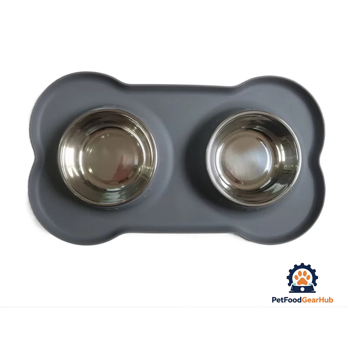 PetFoodGearHub Stainless Steel Double Pet Bowl with Non-Slip Anti-Overflow Silicone Base - product image 7