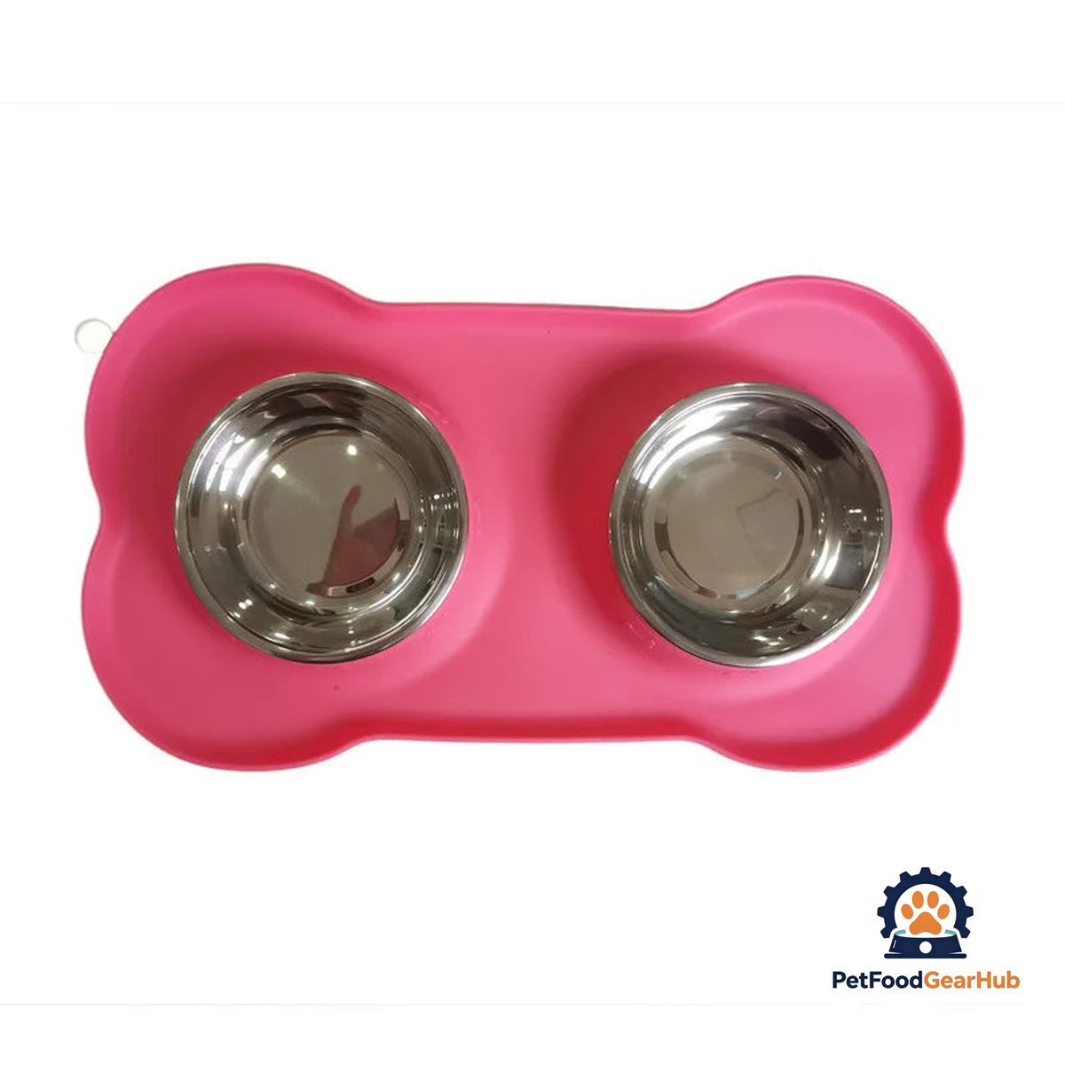 PetFoodGearHub Stainless Steel Double Pet Bowl with Non-Slip Anti-Overflow Silicone Base - product image 8