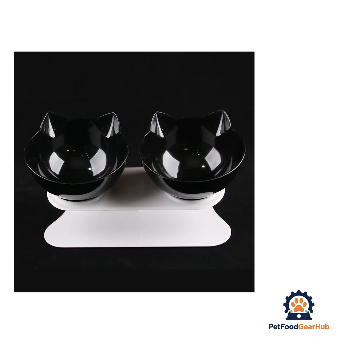 PetFoodGearHub Ergonomic Non-Slip Double Cat Bowl Set with Inclined Stand for Cats and Small Dogs - product image 11