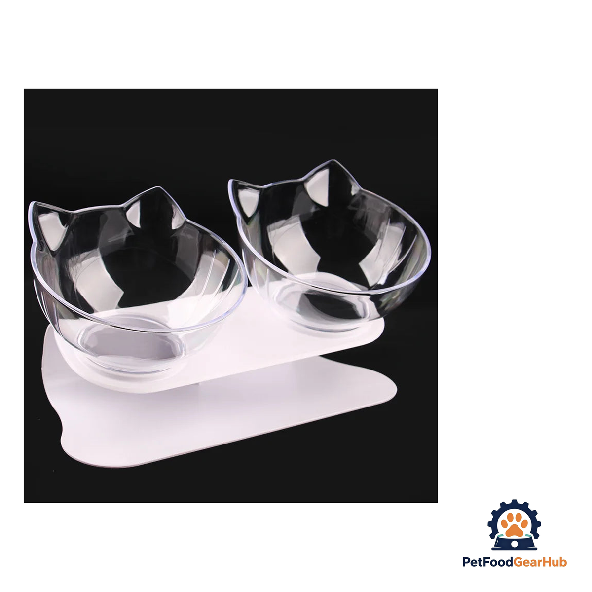 PetFoodGearHub Ergonomic Non-Slip Double Cat Bowl Set with Inclined Stand for Cats and Small Dogs - product image 12