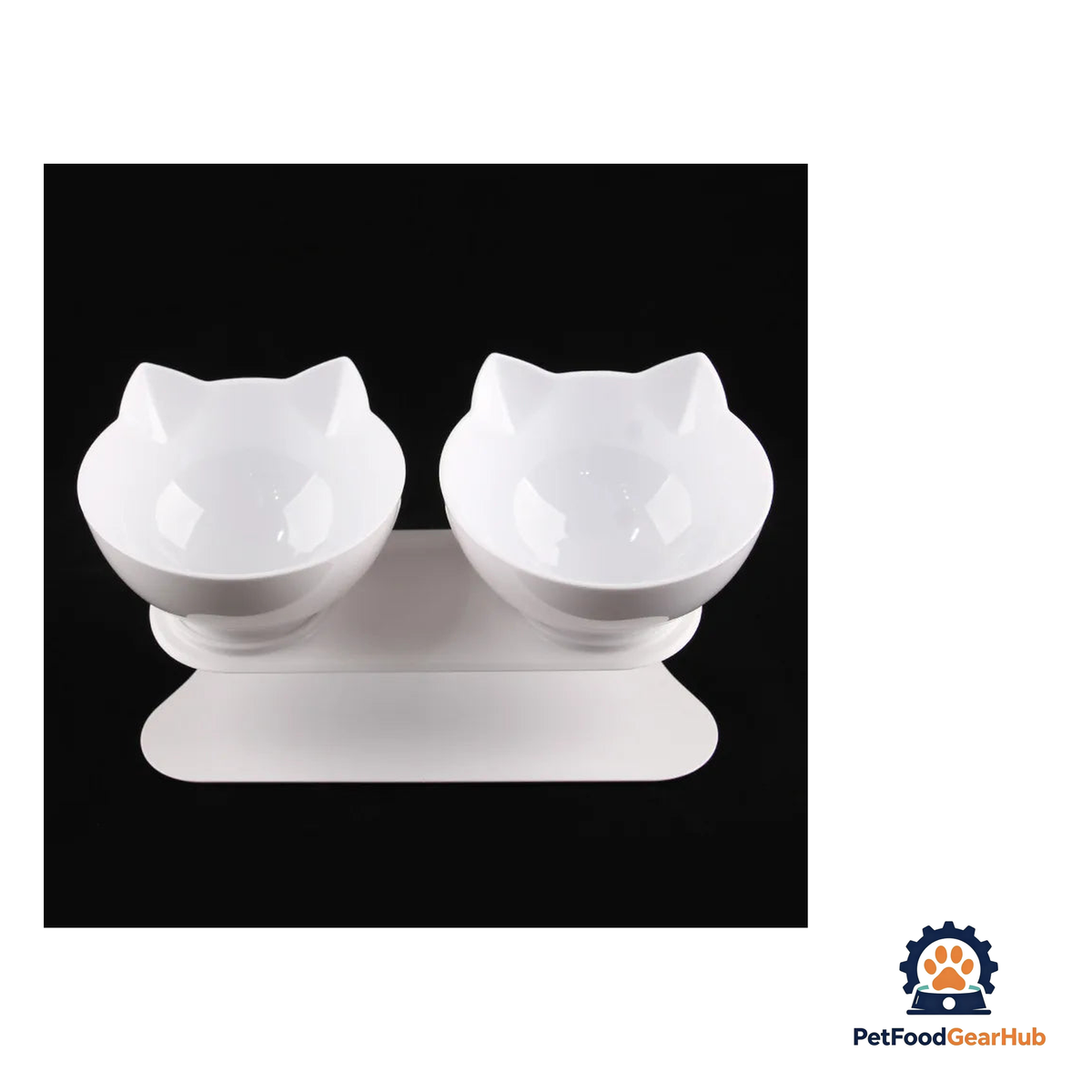 PetFoodGearHub Ergonomic Non-Slip Double Cat Bowl Set with Inclined Stand for Cats and Small Dogs - product image 14