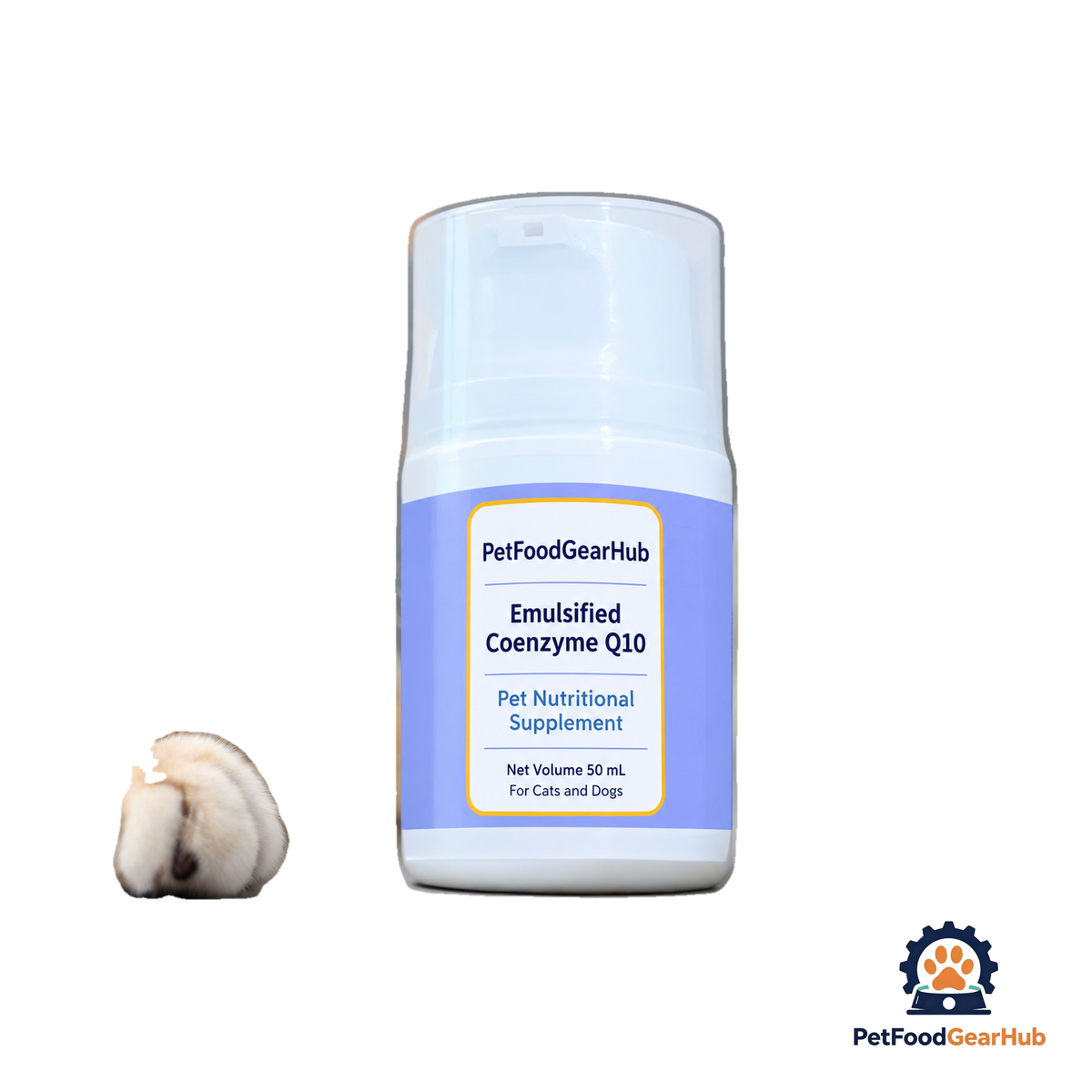 PetFoodGearHub CoQ10 Creamy Pump Treat for Cats & Dogs, 50 mL - product image 1