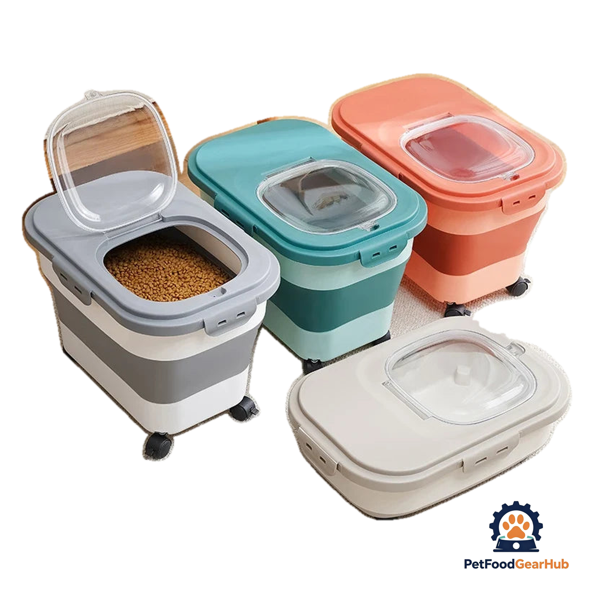 PetFoodGearHub Collapsible Airtight Cat Dog Food Storage Container - product image 1