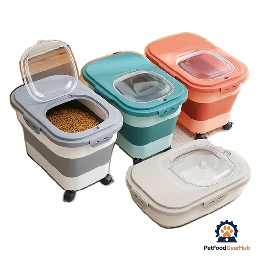 PetFoodGearHub Collapsible Airtight Cat Dog Food Storage Container - product image 1