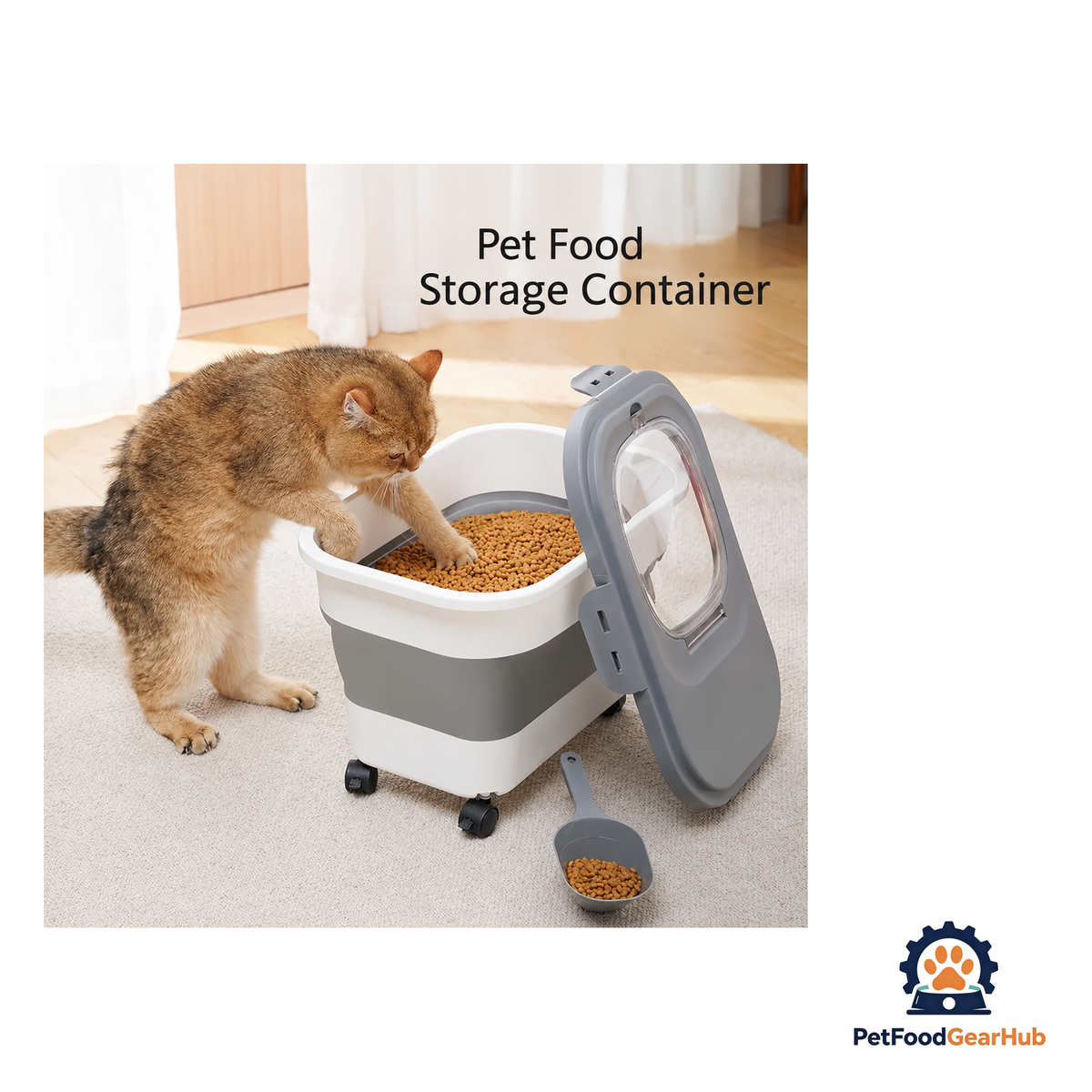 PetFoodGearHub Collapsible Airtight Cat Dog Food Storage Container - product image 2