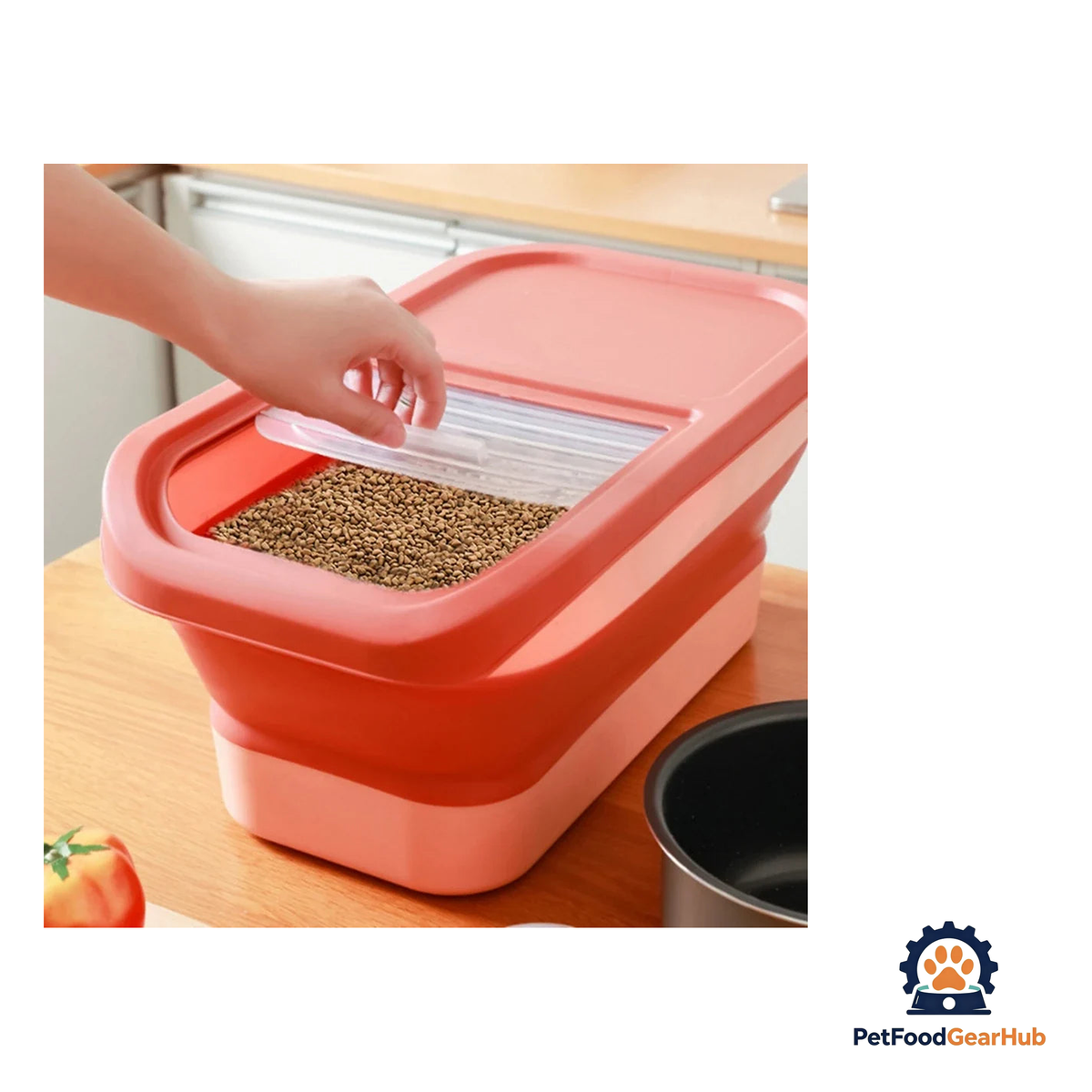 PetFoodGearHub Collapsible Airtight Cat Dog Food Storage Container - product image 3