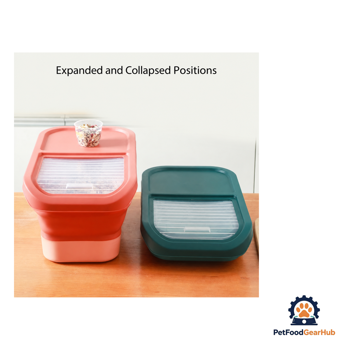 PetFoodGearHub Collapsible Airtight Cat Dog Food Storage Container - product image 4