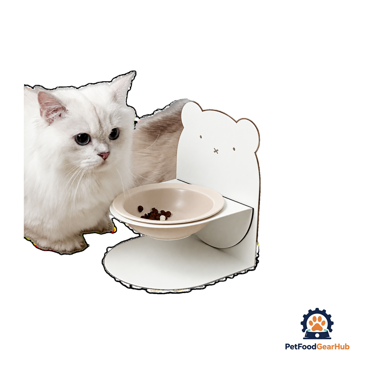 PetFoodGearHub Adjustable Magnetic Ceramic Cat Bowl - product image 1