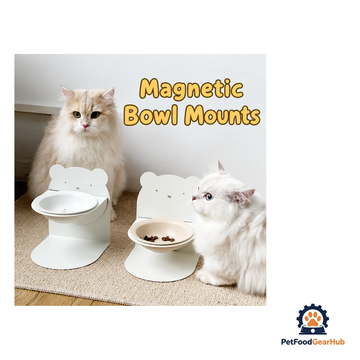 PetFoodGearHub Adjustable Magnetic Ceramic Cat Bowl - product image 4