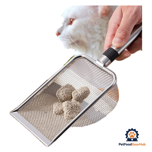 PetFoodGearHub Fine Mesh Stainless Steel Cat Litter Scoop - product image 1