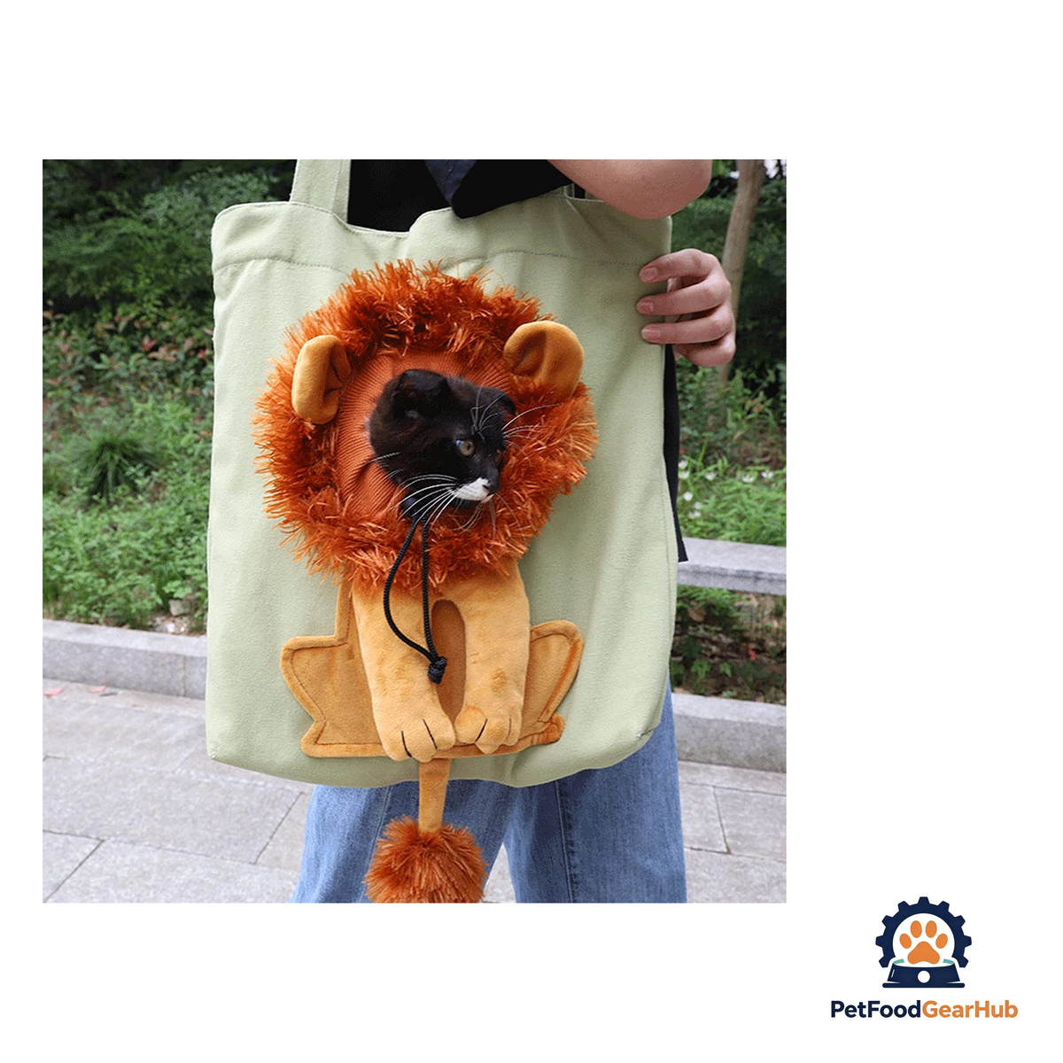 PetFoodGearHub Lion-Shaped Pet Canvas Shoulder Bag - product image 4