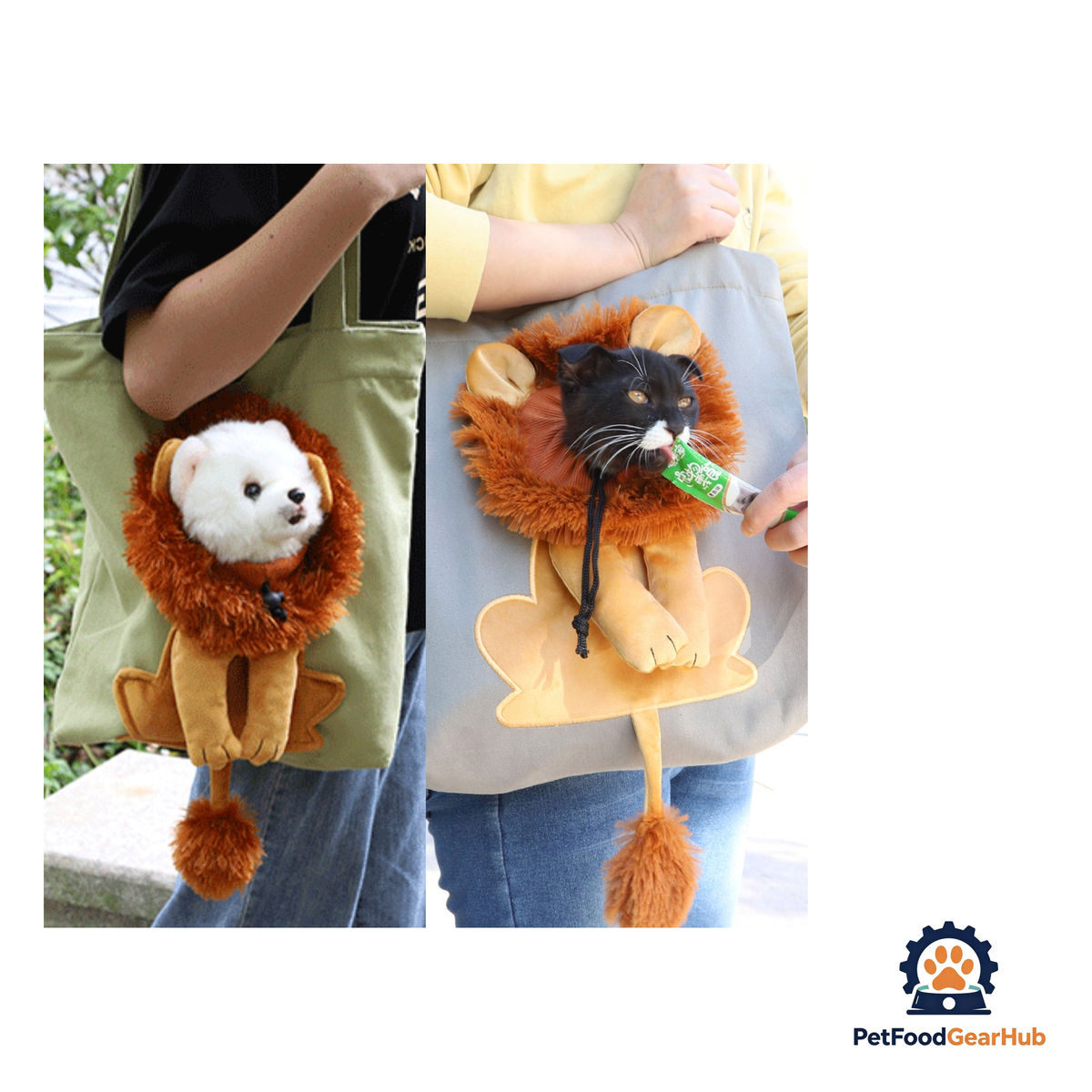 PetFoodGearHub Lion-Shaped Pet Canvas Shoulder Bag - product image 5
