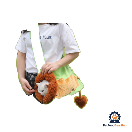 PetFoodGearHub Lion-Shaped Pet Canvas Shoulder Bag 2.0 - product image 1