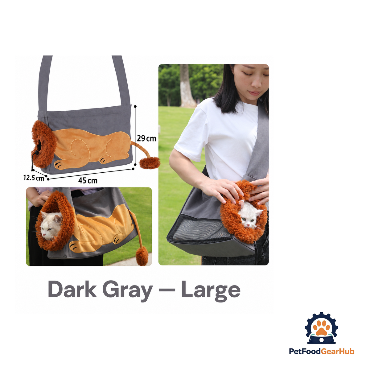 PetFoodGearHub Lion-Shaped Pet Canvas Shoulder Bag 2.0 - product image 16