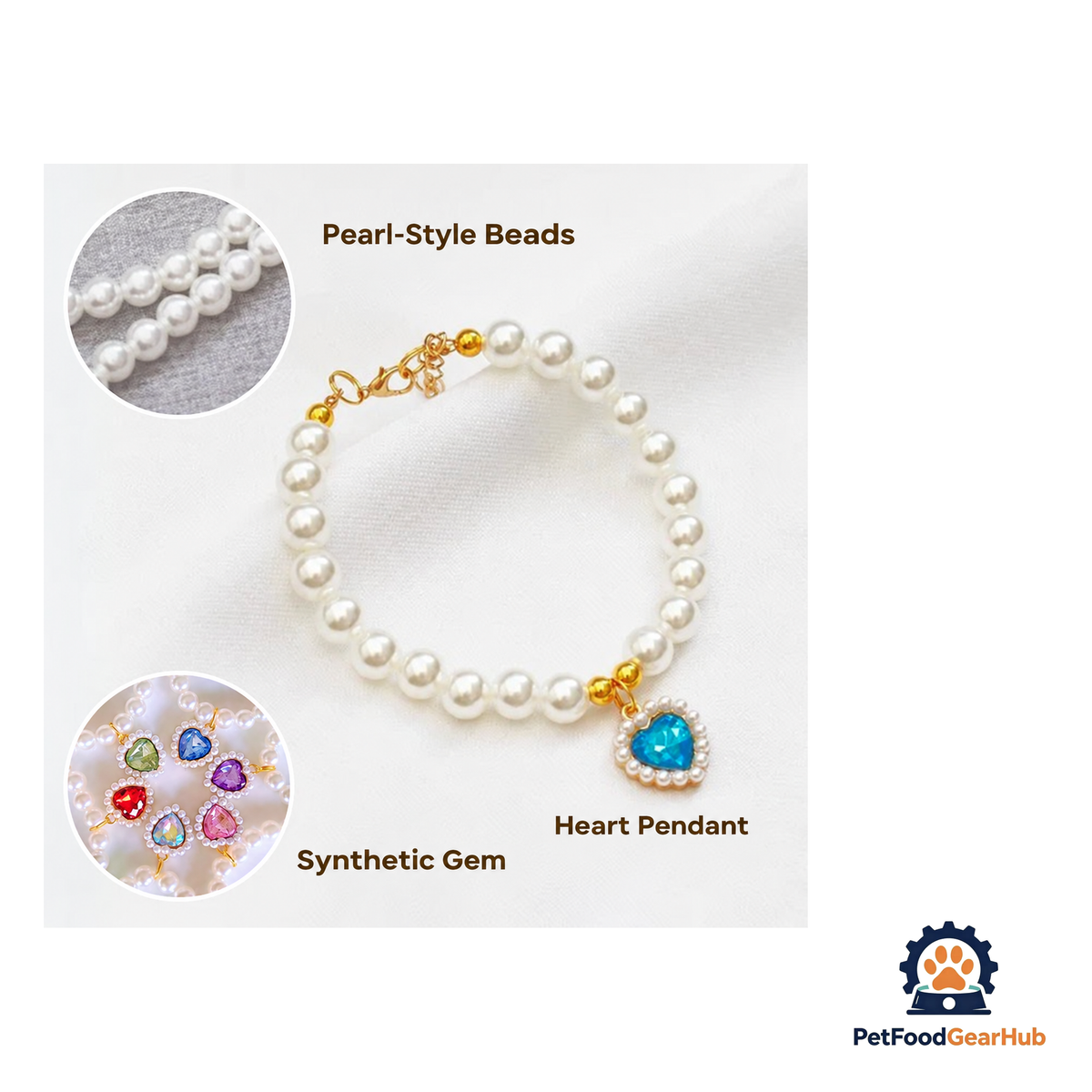 PetFoodGearHub Sparkling Pearl Cat Collar - product image 3