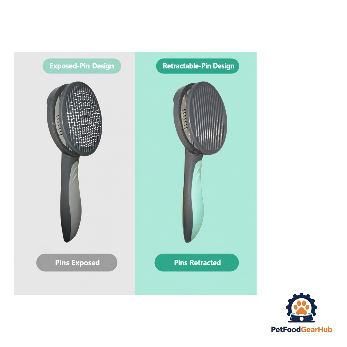 PetFoodGearHub Self-Cleaning Deshedding Slicker Brush For Cats and Dogs - product image 2