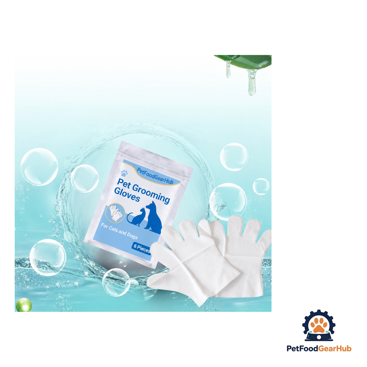PetFoodGearHub Cat Dry Cleaning Gloves (6pcs/pack) - product image 2