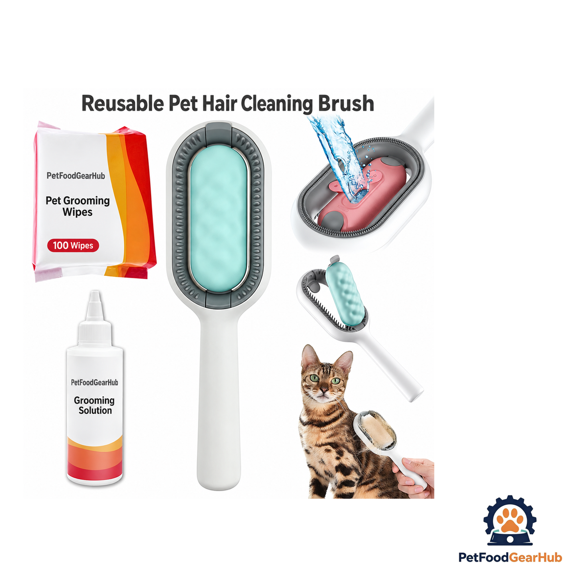 PetFoodGearHub Reusable Pet Hair Cleaning Brush - product image 3