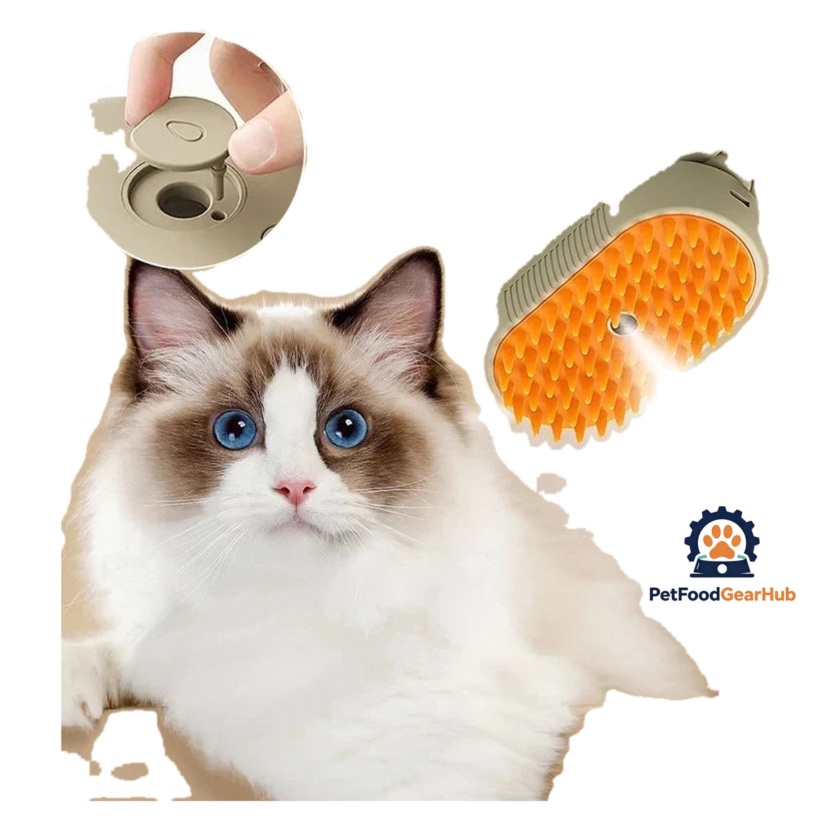 PetFoodGearHub 3-in-1 Rechargeable Pet Mist Brush for Cats & Dogs - product image 1
