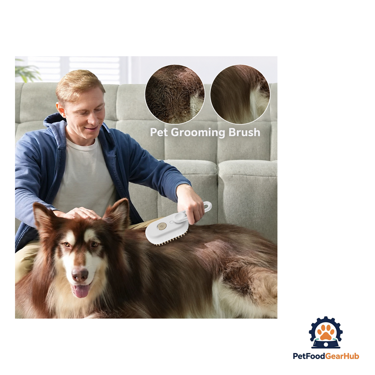 PetFoodGearHub 3-in-1 Rechargeable Pet Mist Brush for Cats & Dogs - product image 3