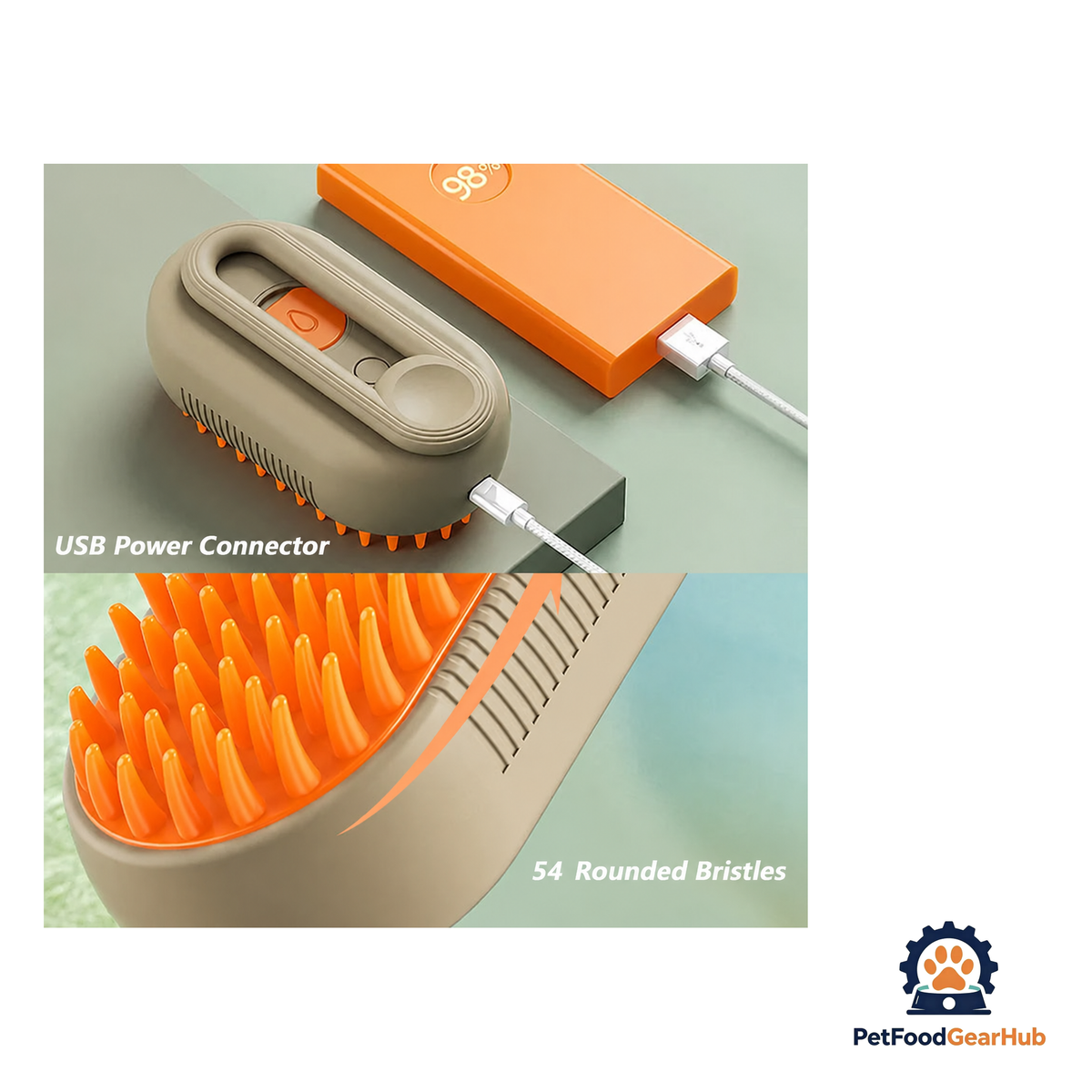 PetFoodGearHub 3-in-1 Rechargeable Pet Mist Brush for Cats & Dogs - product image 6