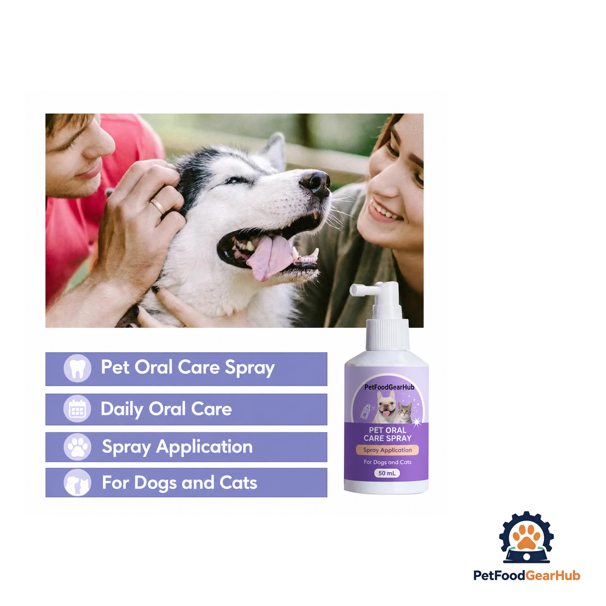 PetFoodGearHub 50 mL Pet Oral Care Spray for Cats and Dogs - product image 3
